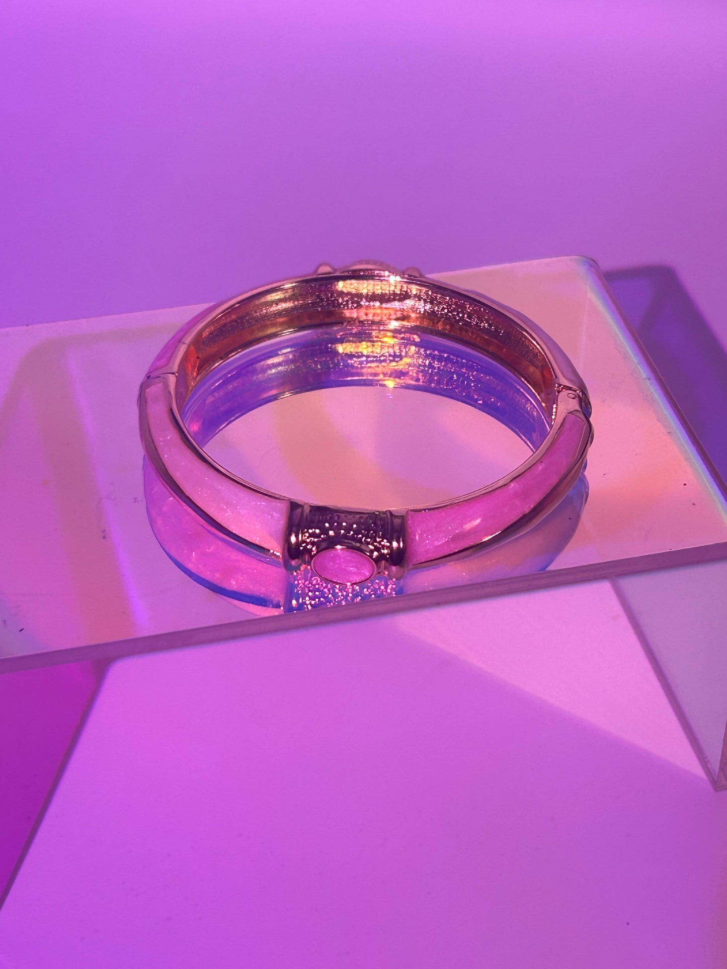 Pink geo bangle